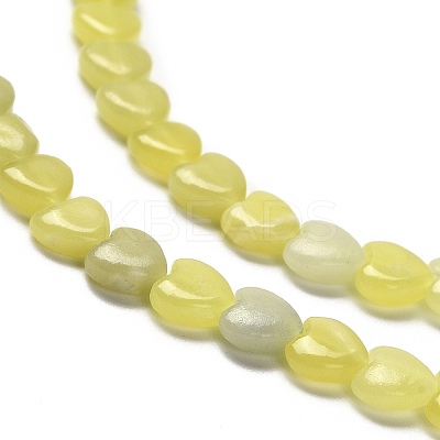 Natural Lemon Jade Beads Strands G-P575-C13-6mm-1