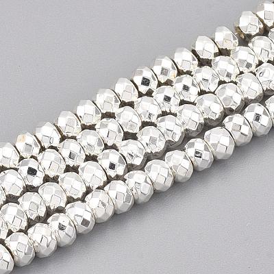 Electroplate Non-magnetic Synthetic Hematite Bead Strands G-Q465-21S-1