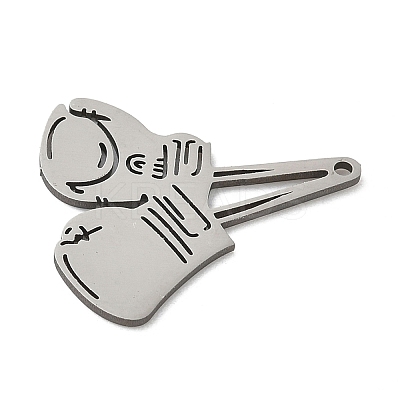 201 Stainless Steel Pendants STAS-G366-07P-1