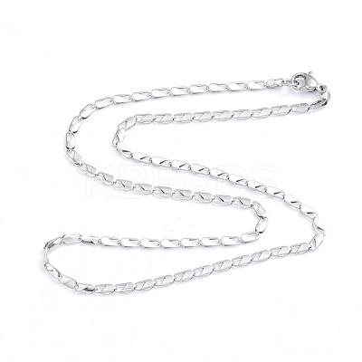 Non-Tarnish 304 Stainless Steel Chain Necklaces NJEW-L173-008-P-1