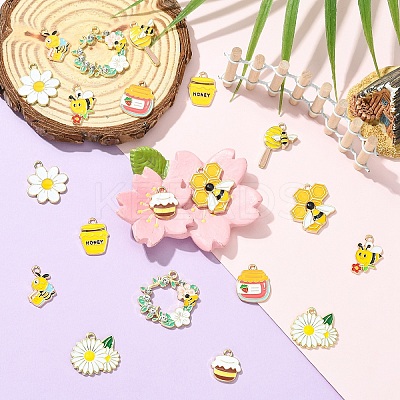 20Pcs 10 Styles Alloy Enamel Pendants ENAM-YW0008-98-1