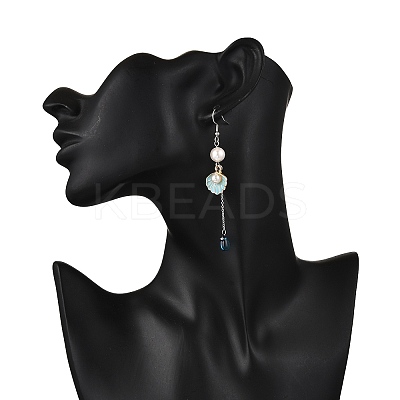 Alloy Shell Shape Dangle Earrings EJEW-TA00655-1