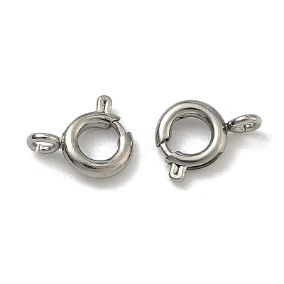 Tarnish Resistant 304 Stainless Steel Spring Ring Clasps STAS-O040-A-04-1