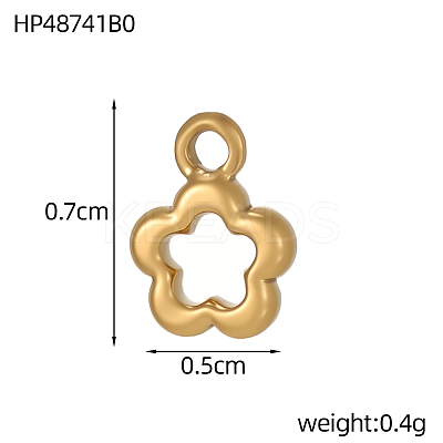 Hollow 304 Stainless Steel Pendants STAS-OY012-40G-1