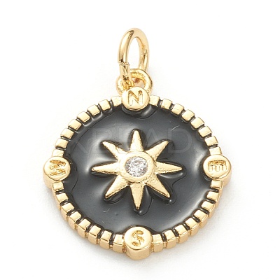 Brass Micro Pave Cubic Zirconia Pendants ZIRC-P200-14-1