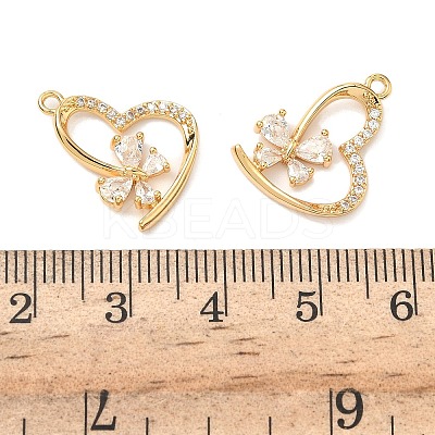 Brass Micro Pave Cubic Zirconia Pendants KK-A281-07G-1