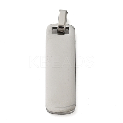 Tarnish Resistant Rectangle 304 Stainless Steel Mirror Polished Finish Stamping Blank Tag Pendants LS-STAS-H317-09P-1