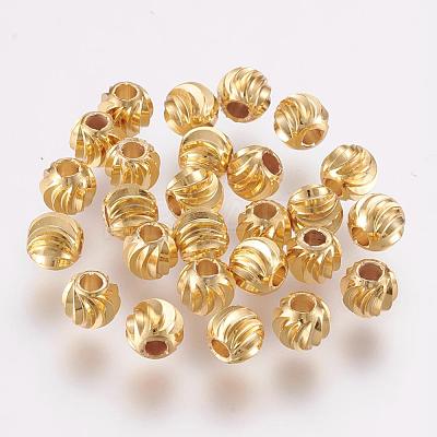 Brass Spacer Beads KK-G312-01G-6mm-G-1