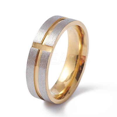201 Stainless Steel Plain Band Rings RJEW-TAC0002-006C-GP-1