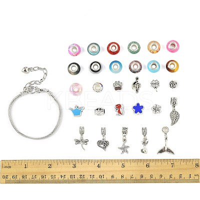 DIY Brass European Style Bracelet Making Kits DIY-FS0010-09-1