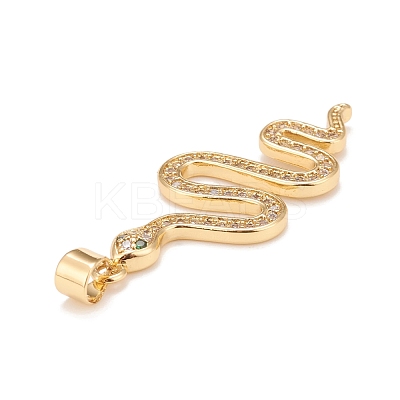 Brass Micro Pave Cubic Zirconia Pendants KK-A161-10G-1