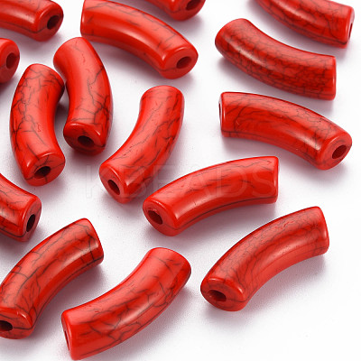 Opaque Crackle Acrylic Beads MACR-S372-001N-009-1