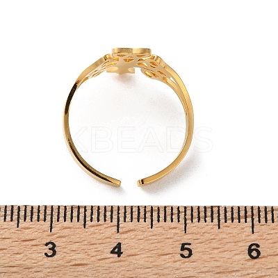 304 Stainless Steel Adjustable Cuff Rings LS-RJEW-L129-03G-1