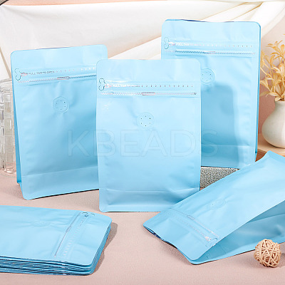 10Pcs BOPP and Aluminized PET and PE Resealable Coffee Zipper Bags with Valve ABAG-TA0001-93C-1