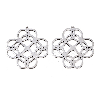 Hollow 201 Stainless Steel Pendants LS-STAS-I364-17P-1