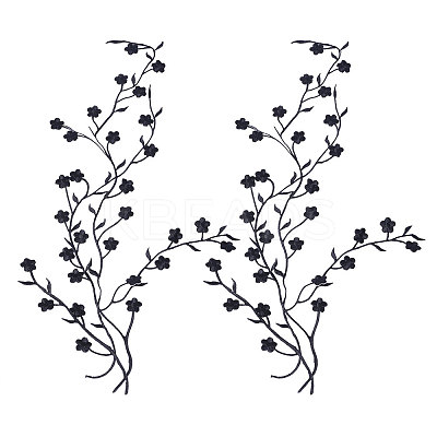Plum Blossom Shape Appliques PATC-WH0007-11B-1