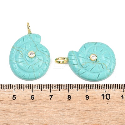 Synthetic Turquoise Pendants X-G-H353-02G-09-1