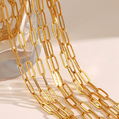 Stainless Steel Paperclip Chains Necklaces for Women LS-PW-WG32A9D-01-1