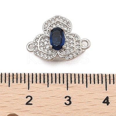 Brass Micro Pave Clear Cubic Zirconia Box Clasps KK-C075-16P-1