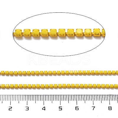 Iron Rhinestone Glass Cup Chain CH-U001-01W-1