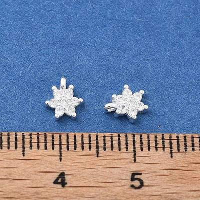 925 Sterling Silver Micro Pave Clear Cubic Zirconia Star Charms STER-D302-04A-S-1