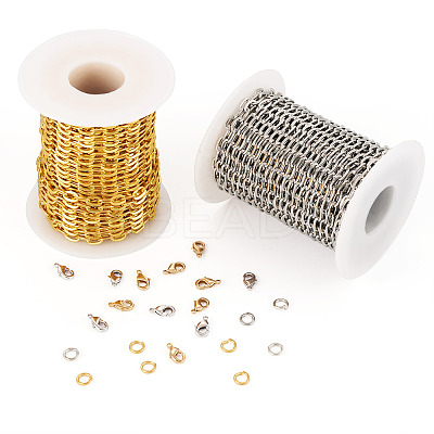 DIY Iron Cable Chains Necklaces/Bracelets Making Kits DIY-TA0011-77-1