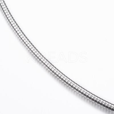 Non-Tarnish 304 Stainless Steel Snake Chain Necklaces NJEW-H450-01P-1