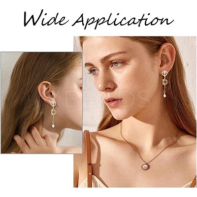 40Pcs 4 Colors 201 Stainless Steel Stud Earring Findings STAS-DC0009-82-1