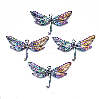 Rack Plating Rainbow Color Alloy Big Pendants PALLOY-N163-077A-1