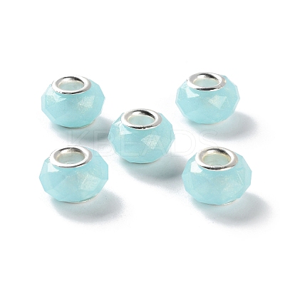 Pearlized Resin European Beads RESI-M001-01A-1