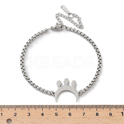Moon 304 Stainless Steel Link Bracelets BJEW-M097-02P-1