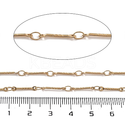 PVD Vacuum Plating 304 Stainless Steel Bar Link Chain CHS-H026-03G-1
