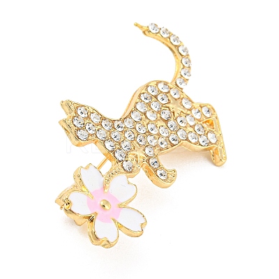 Alloy Rhinestone Brooches LS-JEWB-P023-03G-1