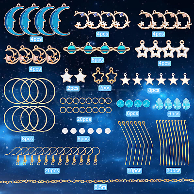 DIY Planet Earring Making Kit DIY-SC0020-17-1
