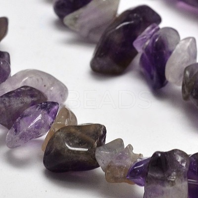Chip Natural Amethyst Beads Strands X-G-N0134-19-1