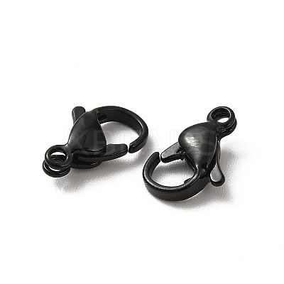Spray Painted 304 Stainless Steel Lobster Claw Clasps STAS-R120-01E-02-1