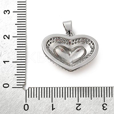 Brass Micro Pave Cubic Zirconia Pendants KK-C091-02A-PG-1