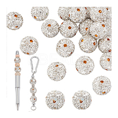 20Pcs Polymer Clay Rhinestone Beads RB-PH0001-47-1