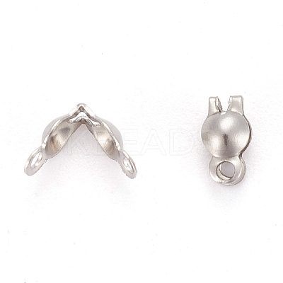 Tarnish Resistant Stainless Steel Bead Tips X-STAS-R061-05-1