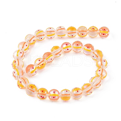 Transparent Glass Beads Strands LAMP-F029-01D-1