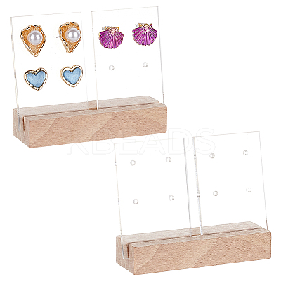 Transparent Acrylic Earring Display Organizer Holder EDIS-WH0031-01-1