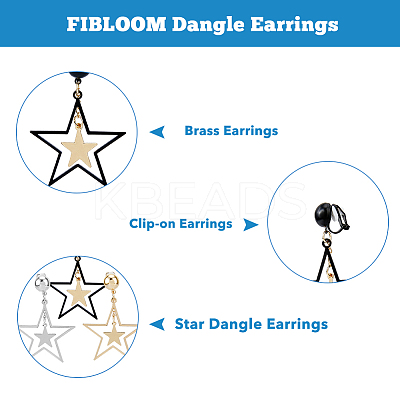 3 Pairs 3 Colors Brass Clip-on Earrings EJEW-FI0002-71-1