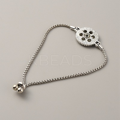 Alloy Interchangeable Snap Link Slider Bracelet Settings with Box Chains BJEW-WH0014-005D-1