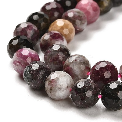 Natural Multicolor Tourmaline Beads Strands G-K345-A01-02-1