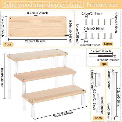 3-Tier Acrylic Model Toy Display Riser ODIS-WH0029-38-1