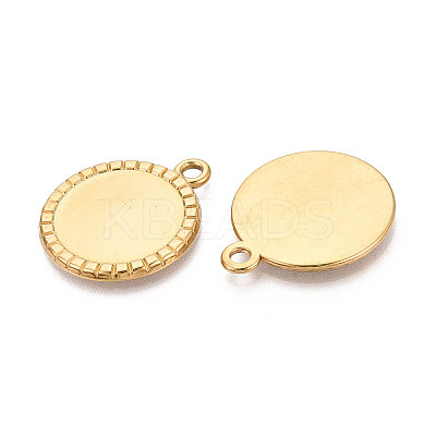 304 Stainless Steel Pendant Cabochon Settings STAS-N108-69G-1
