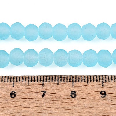 Baking Paint Frosted Glass Beads Strands X-FGLA-N003-6mm-02-1