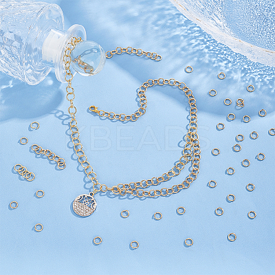 300Pcs 304 Stainless Steel Open Jump Rings STAS-UN0058-56G-01-1