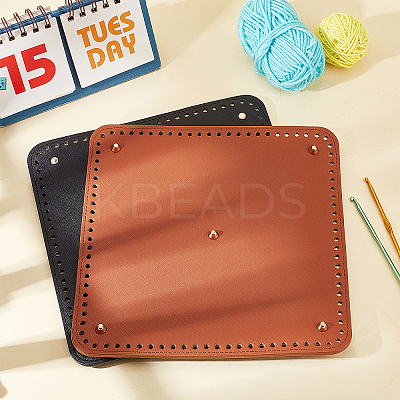2 Pcs 2 Colors PU Leather Square Bag Nail Bottom DIY-WR0001-84-1