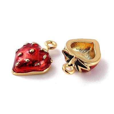 Brass Enamel Pendants X-KK-P207-018G-RS-1